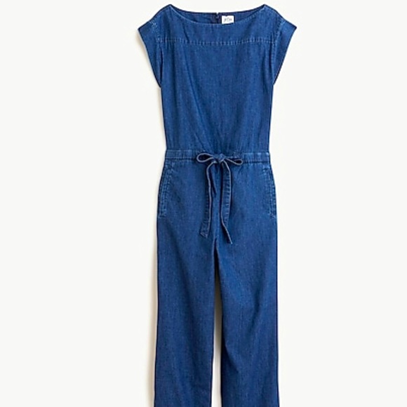 J Crew Boatneck Jumpsuit in Chambray - Picture 5 of 7